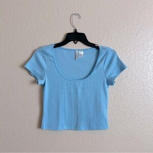 H&M Light Blue Crop Top